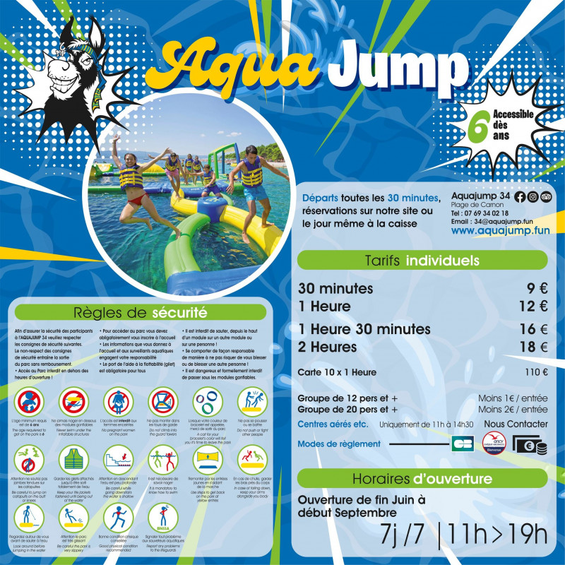 AQUAJUMP tarifs